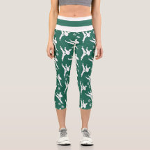 Seul Spirit Sports Leggings White em Verde