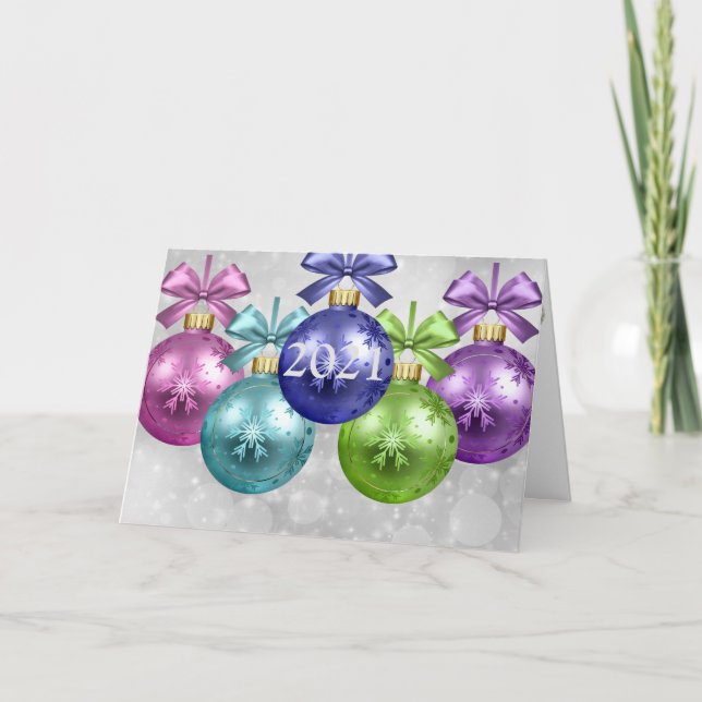 Seus 4 Fotos Enfeites de Natal Cartão de Férias Do (Frente)