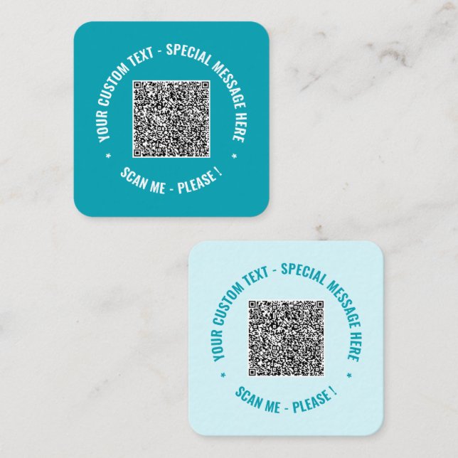 Seus Cartões de visitas de código QR Modelo Escolh (Frente/Verso)