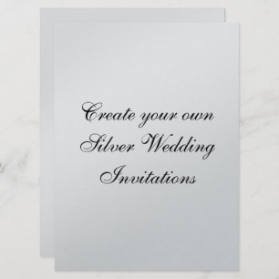 Seus convites do casamento de prata 6,5" x 8,75"