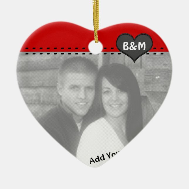 Seus foto e enfeites de natal das iniciais (Frente)