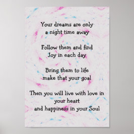 Seus sonhos, poster inspirador