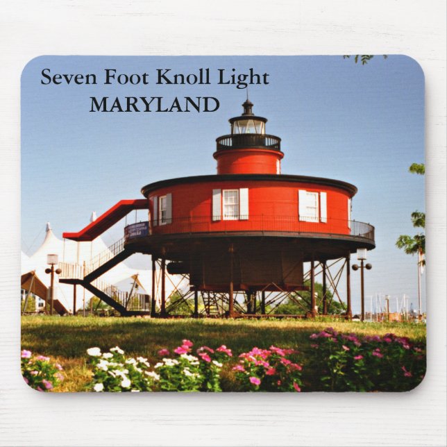 Seven Foot Knoll Light, Maryland Mousepad (Frente)