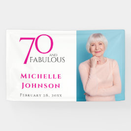 Seventy and Fabulous Minimal Pink 70th Birthday