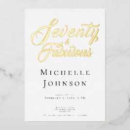 Seventy and Fabulous Minimal Pink 70th Birthday