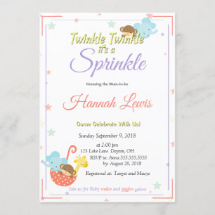 Sexo Chá de fraldas Neutro Convite à apresentação