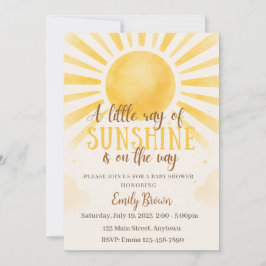 Sexo Chá de fraldas Sunshine Convite Neutro