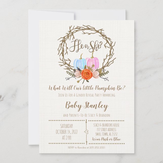 Sexo da Abóbora Convite à Apresentação de Candidat (Frente)