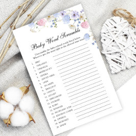 Sexo de Flor Selvagem Revelar Jogo de Palavra Bebê