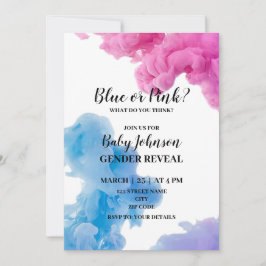 Sexo de fumaça azul ou rosa revela convite