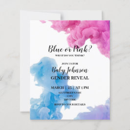 Sexo de fumaça azul ou rosa revela convite