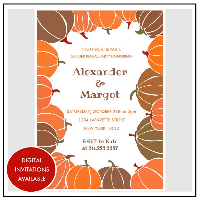 Sexo de Halloween revela convites Fall Pumpkin (Halloween-gender-reveal-invitations-Fall-Pumpkin-1)