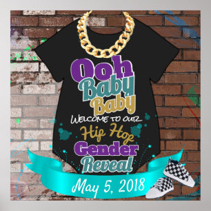 Sexo de Hip Raça Poster Roxo e Teal