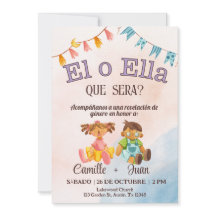 Sexo Espanhol Revelar Convite Menino ou Menina