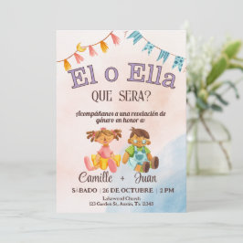 Sexo Espanhol Revelar Convite Menino ou Menina