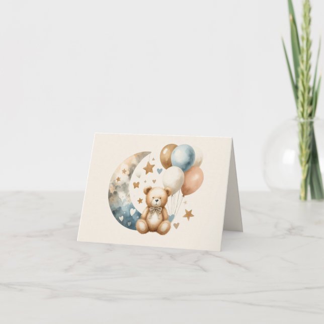 Sexo neutro do Ursinho Revelação - Cartões de agra (Frente)