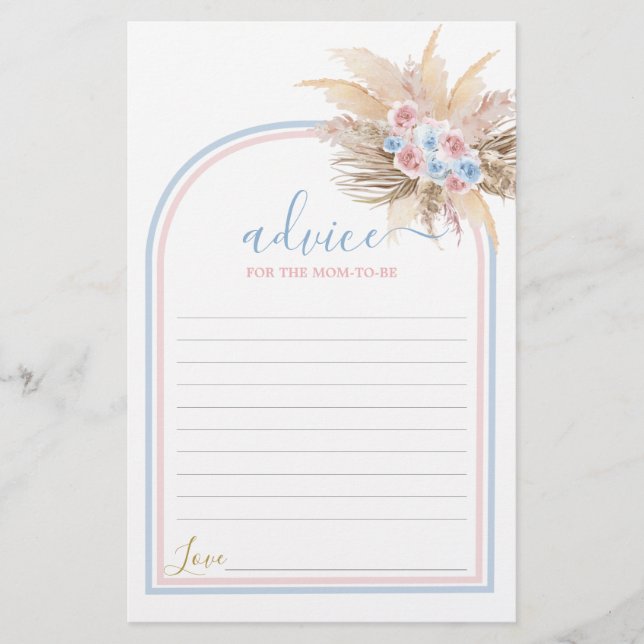 Sexo ReveaPampas Grass Advice para a mamãe Ficar c (Frente)