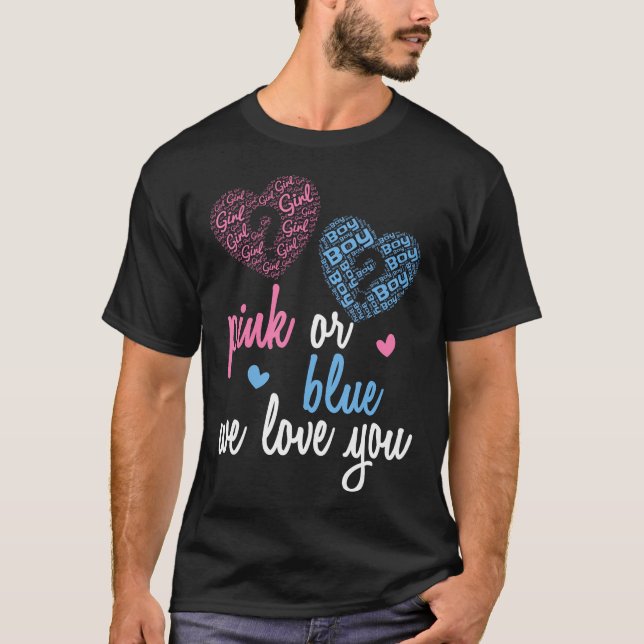 Sexo Revelar Camisa Rosa Ou Azul Menino Ou Menina (Frente)