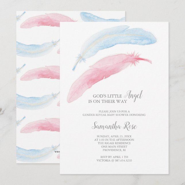 Sexo Revelar Convite à Penas (Frente/Verso)