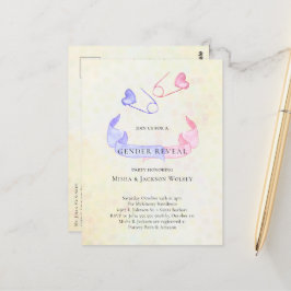 Sexo Revele Convite para Chá de fraldas de pino az