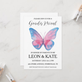 sexo rosa moderno e azul revelam convites