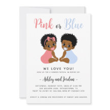 Sexo Rosa ou Azul Revela Convite Bebês Negros
