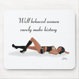 Sexy Brunette Pinup Girl Dormindo Mouse Pad