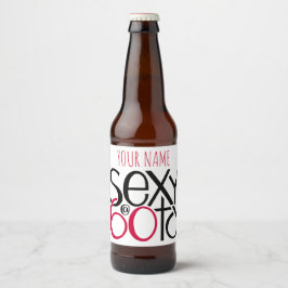 Sexy no rótulo do frasco de cerveja vermelha 60
