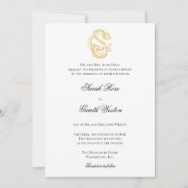 SG Monograma ou GS Monograma Convites de Casamento