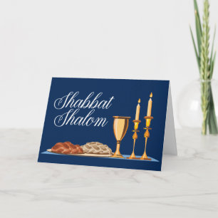 Shabbat Shalom Jewish Benessing Cartão Saudação