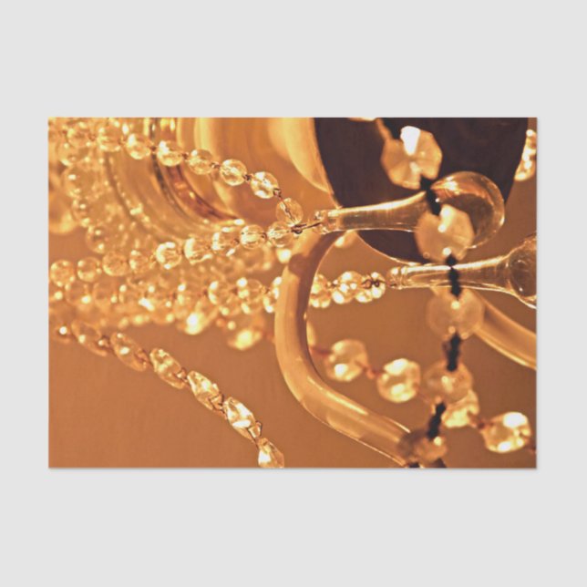 Shabby Chandelier Bling PAPEL DE TRÊS TECIDOS Dour (Frente )