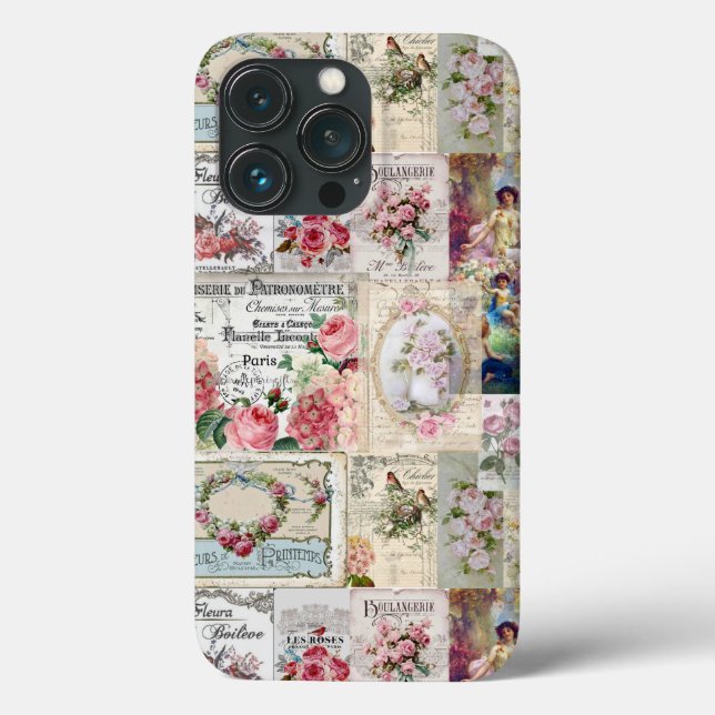 Shabby chic collage,country victorian,decoupage, b (Verso)