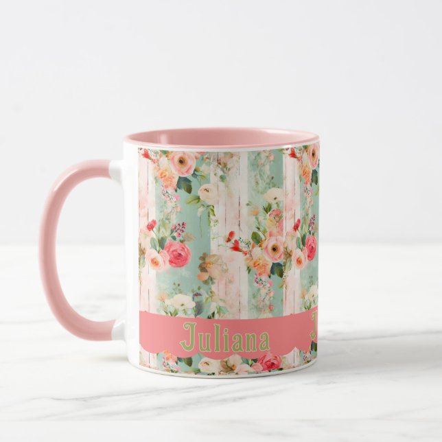 Shabby Chic com Caneca de Nome de Venera (Esquerda)