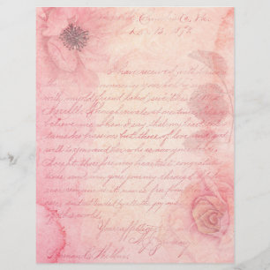 Shabby Pink Floral Ephemera