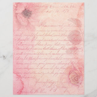 Shabby Pink Floral Ephemera
