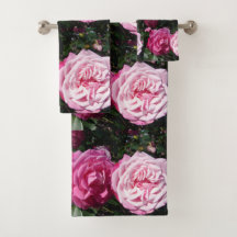 Shabby Pink Vintage Rosas Florais Flores Toalha
