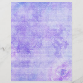 Shabby Purple Floral Scrapbook Paper