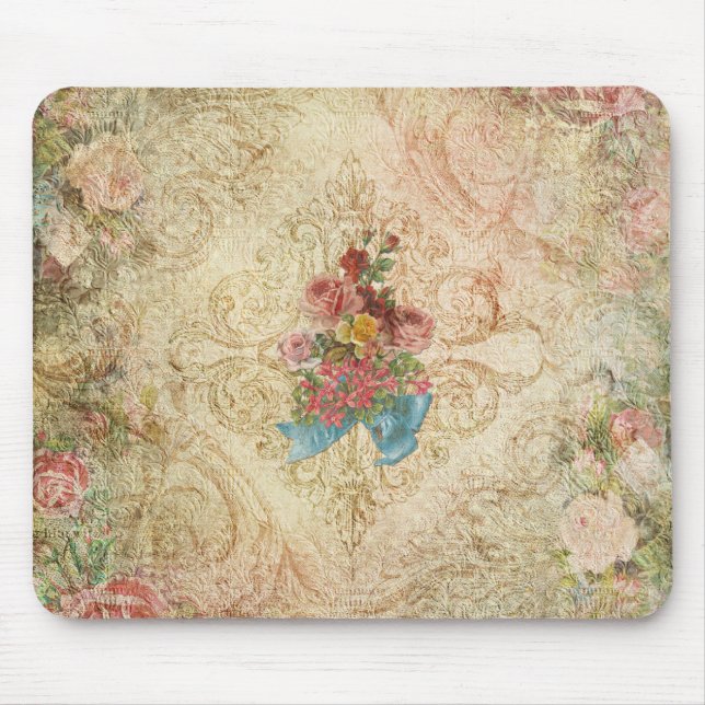 Shabby Vintage Floral Mousepad (Frente)
