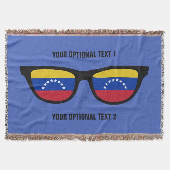 Shades venezuelanas jogam cobertor personalizado (Frente)