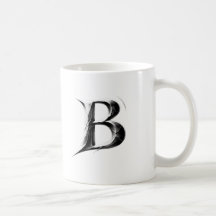 Shadow B – Dark Letter B xícara