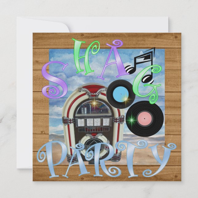 Shag - Convite de festas de dança (Frente)