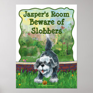 Shaggy Shep Dog Beware Room Poster