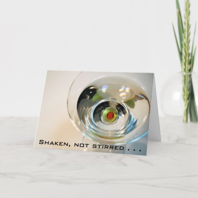 Shaken, não mexido. . . cartão (Frente)