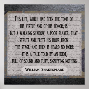 Shakespeare 12 x 12 — impressão de arte - citação