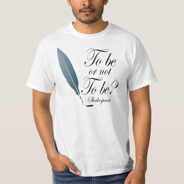 Shakespeare a ser ou a não ser t-shirt das (Frente)