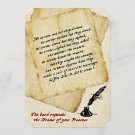 Shakespeare Amor Citações Convite De Casamento