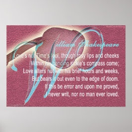 Shakespeare love Sonnet 116 poem aspas poster