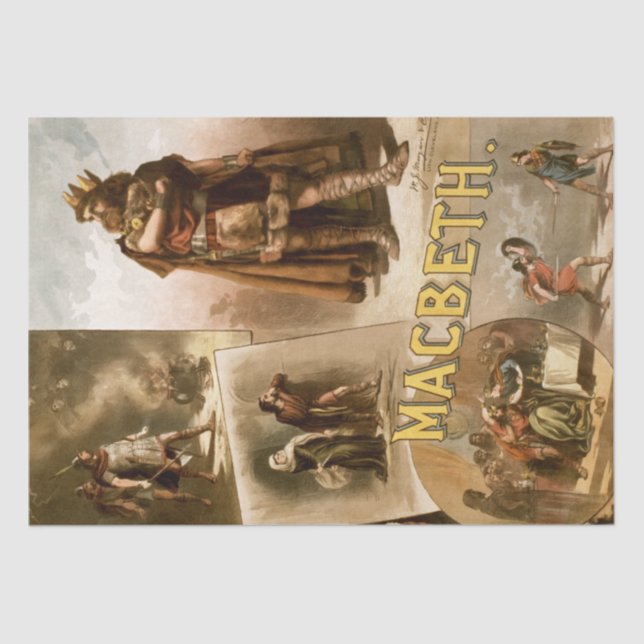 Shakespeare Macbeth - Papel Tecidual para Decoupag (Frente )
