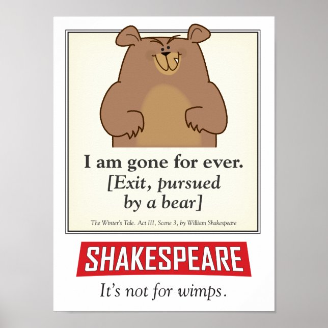 Shakespeare. Not for wimps. a poster (Frente)