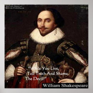 Shakespeare "Vergonha Diabo" Poster